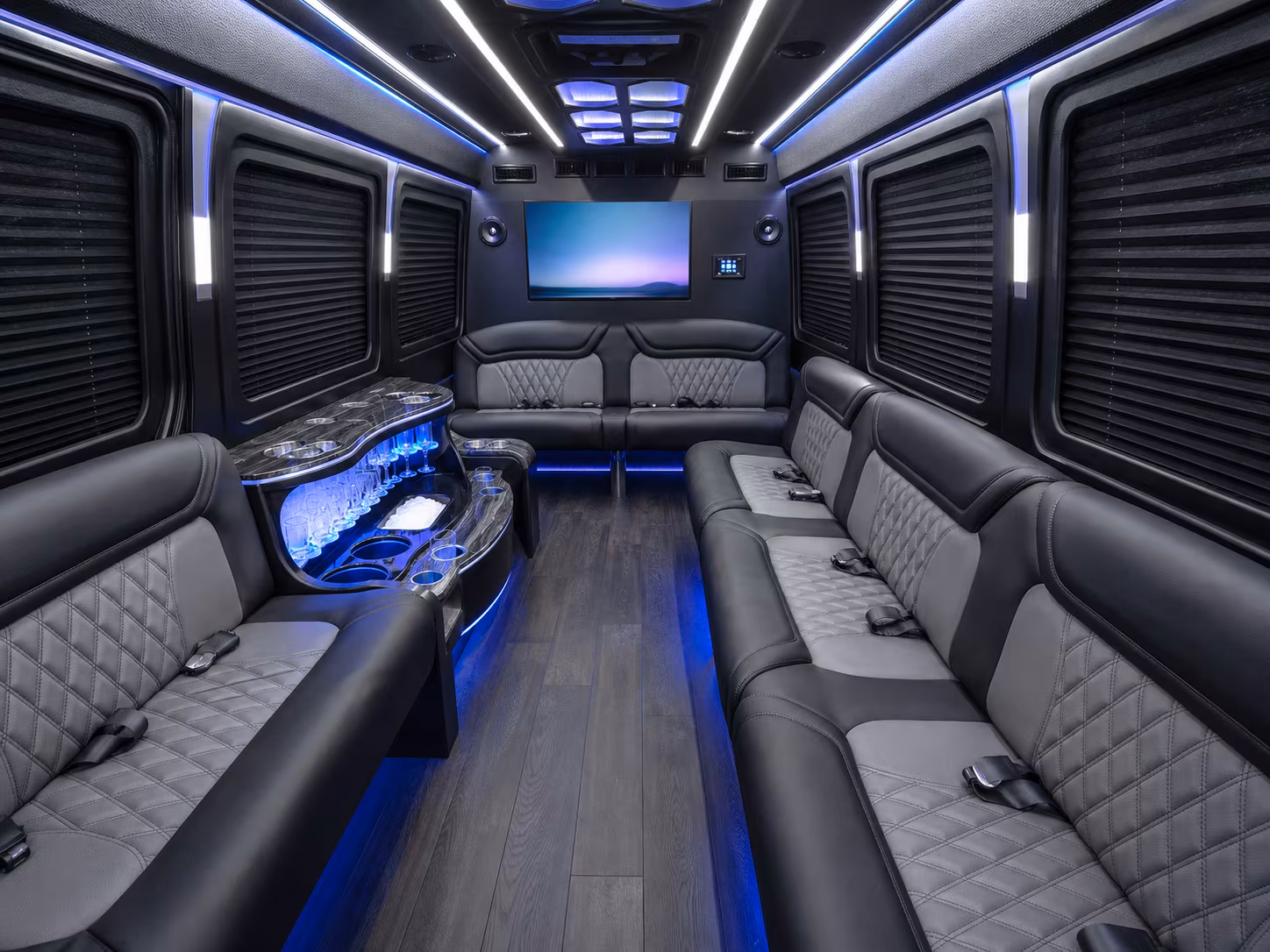 longmont 30 passenger party bus interior